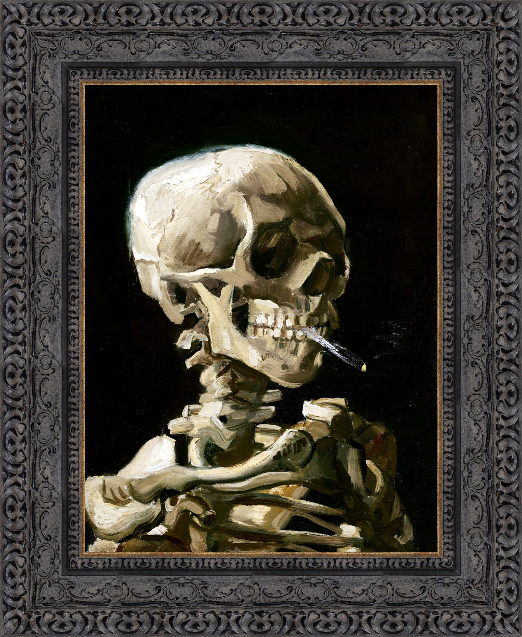 Head of a Skeleton with a Burning Cigarette