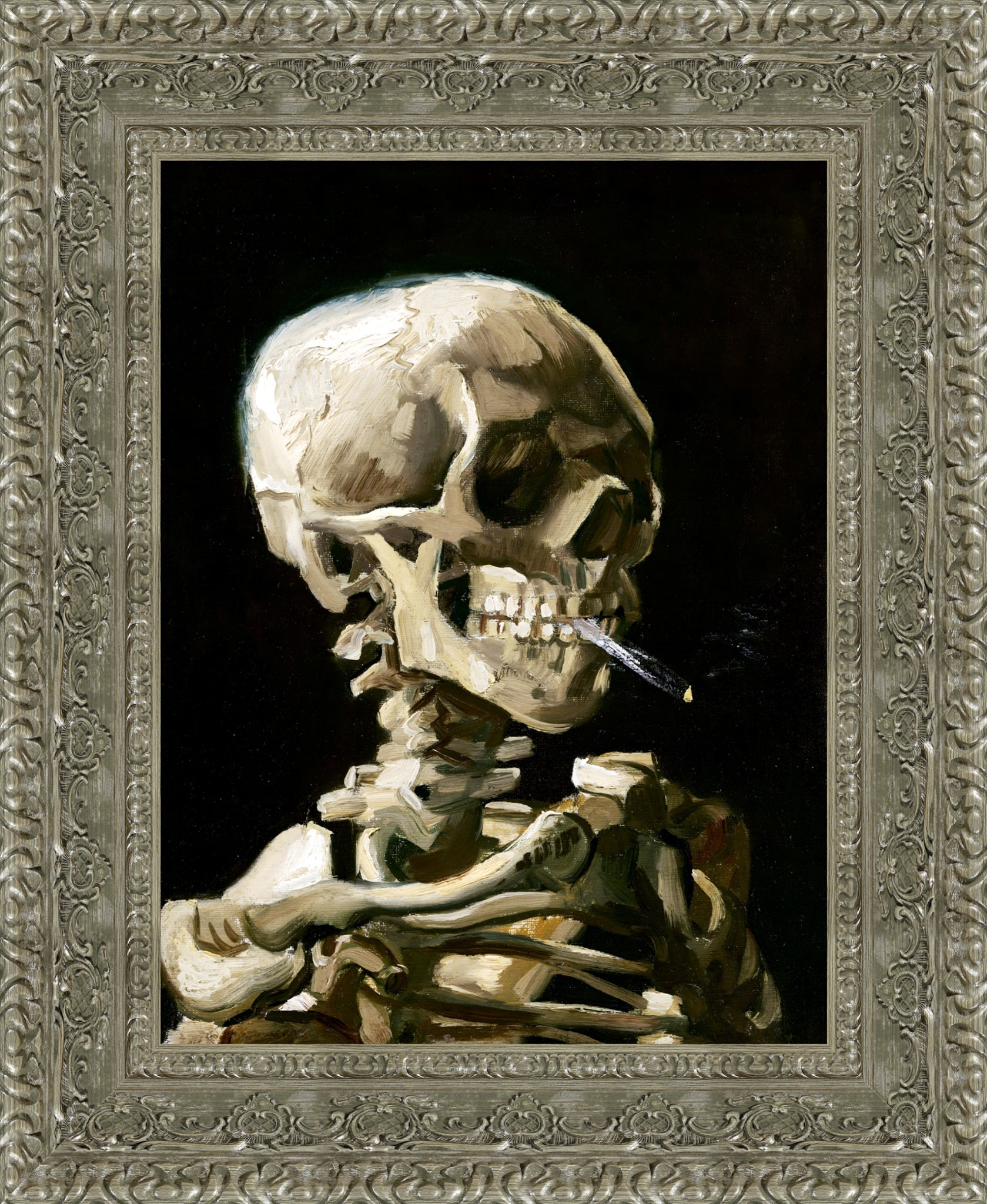 Head of a Skeleton with a Burning Cigarette