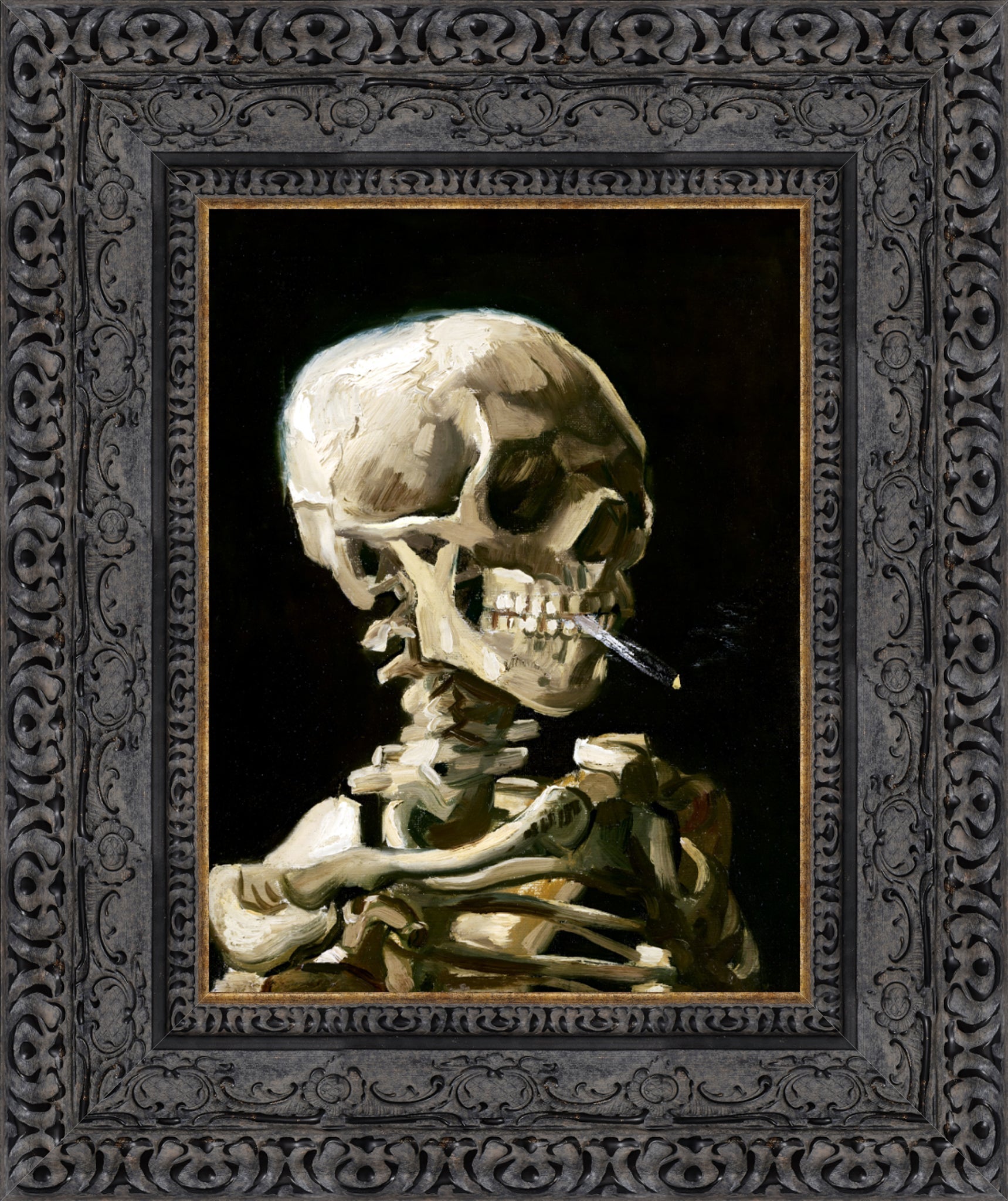 Head of a Skeleton with a Burning Cigarette