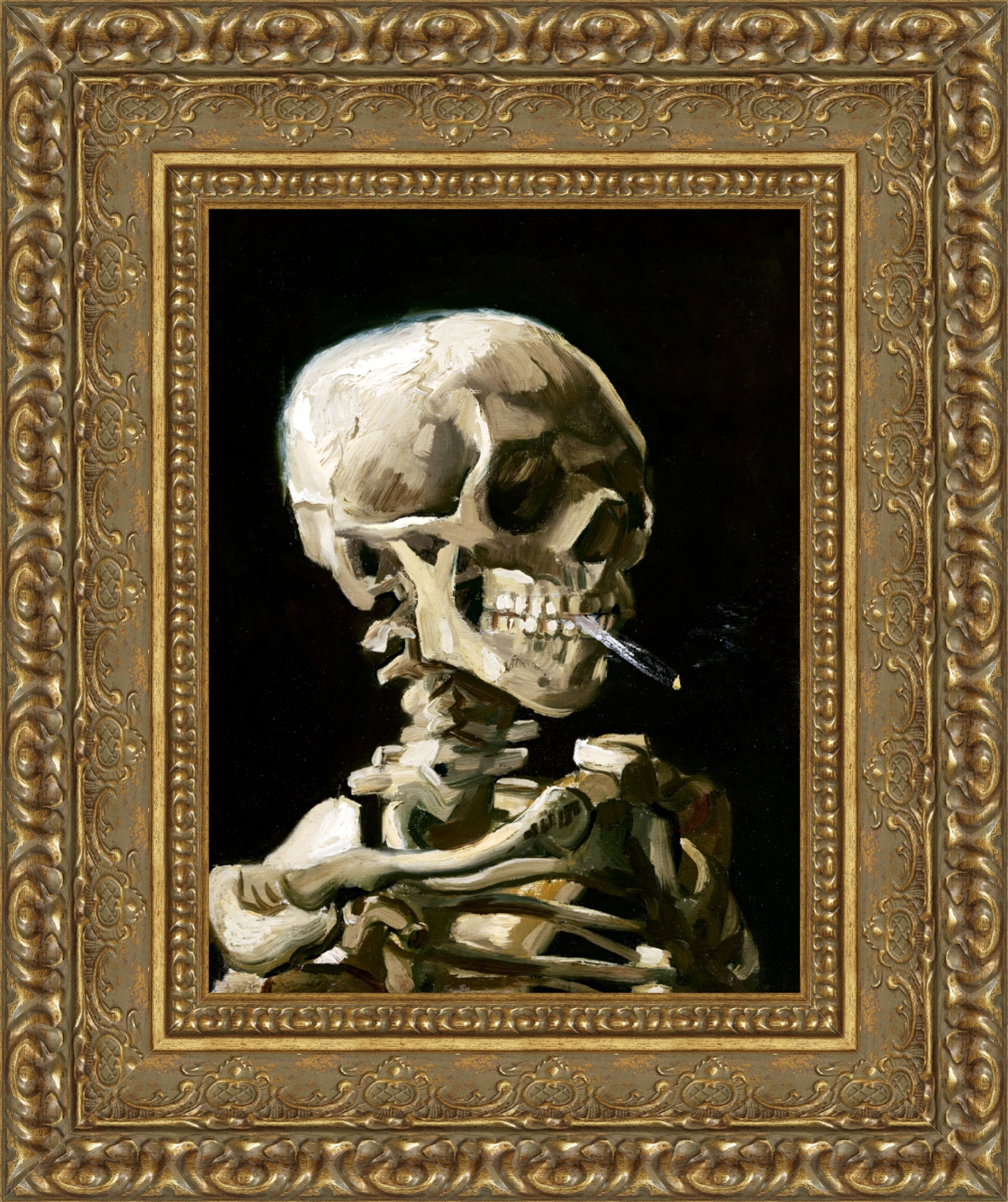 Head of a Skeleton with a Burning Cigarette