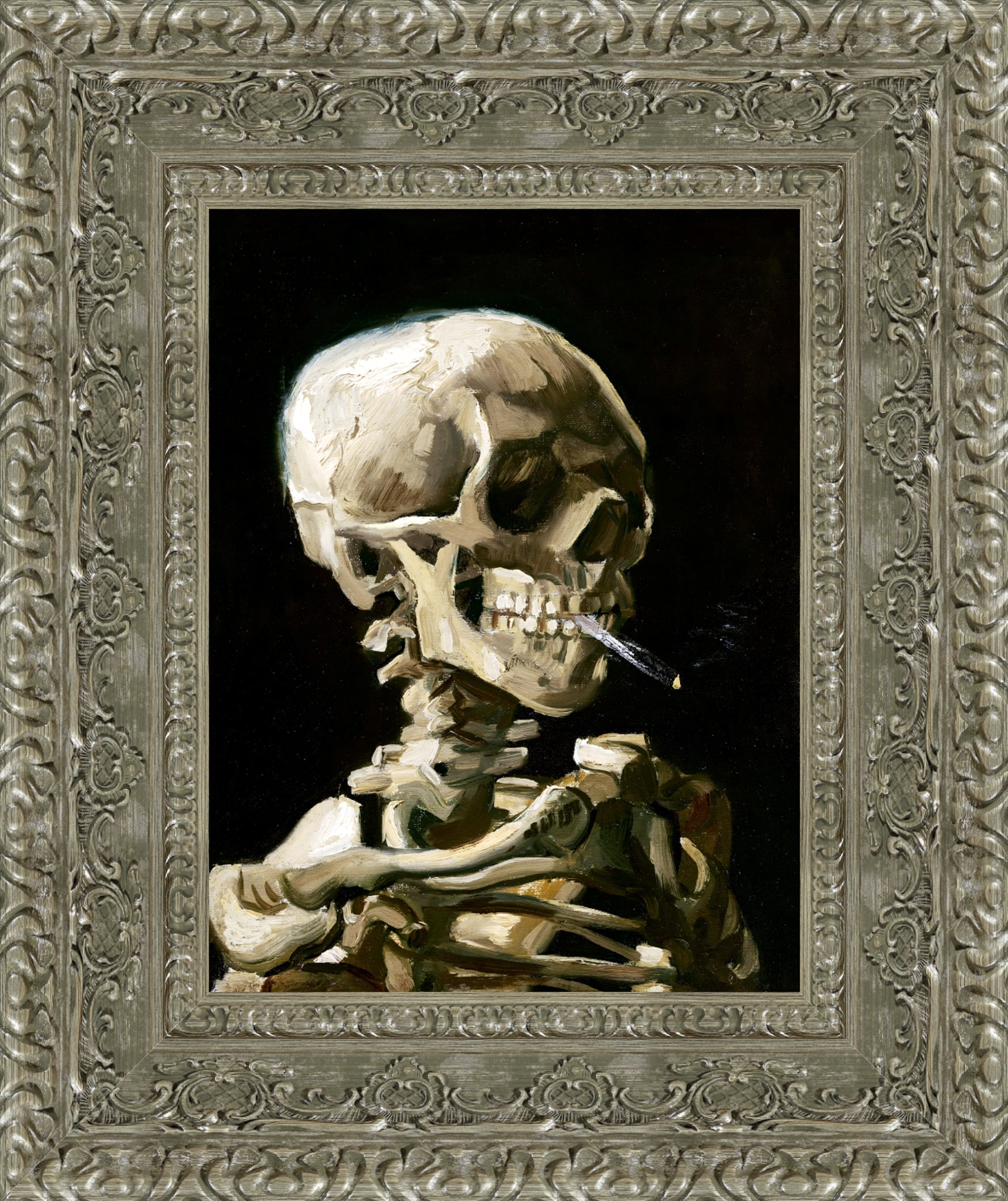 Head of a Skeleton with a Burning Cigarette