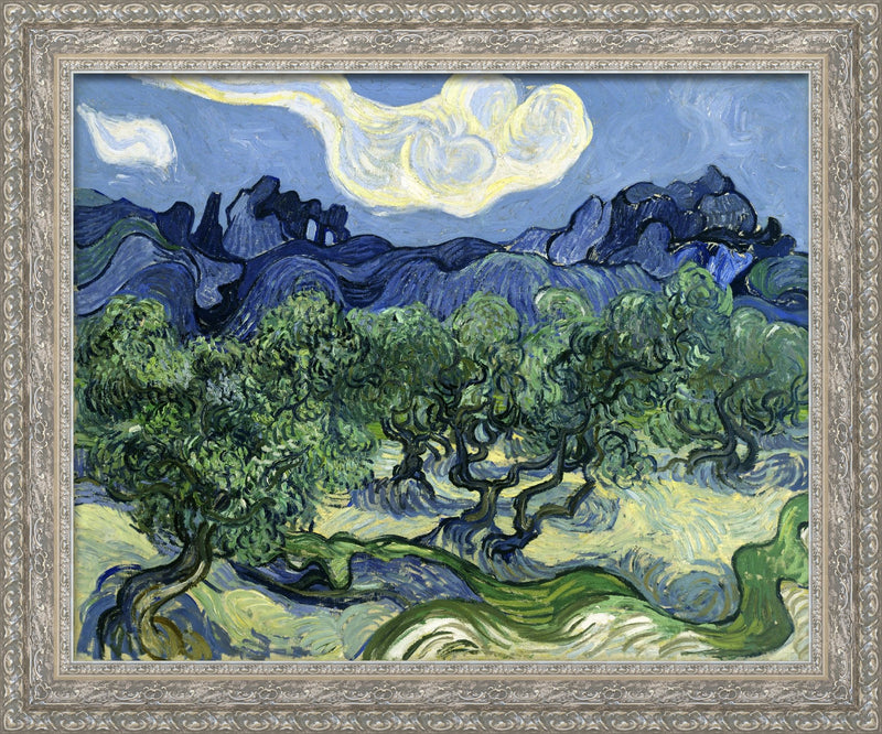 Olive Trees with the Alpilles in the Background – Vincent van Gogh, 1889