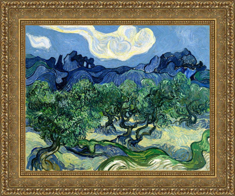 Olive Trees with the Alpilles in the Background – Vincent van Gogh, 1889