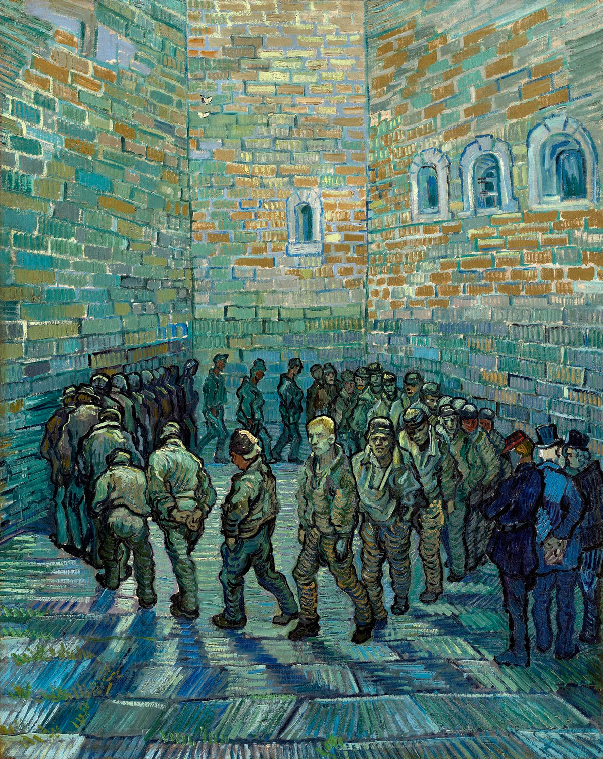 Prisoners Exercising (After Dore) – Vincent van Gogh, 1890, framed