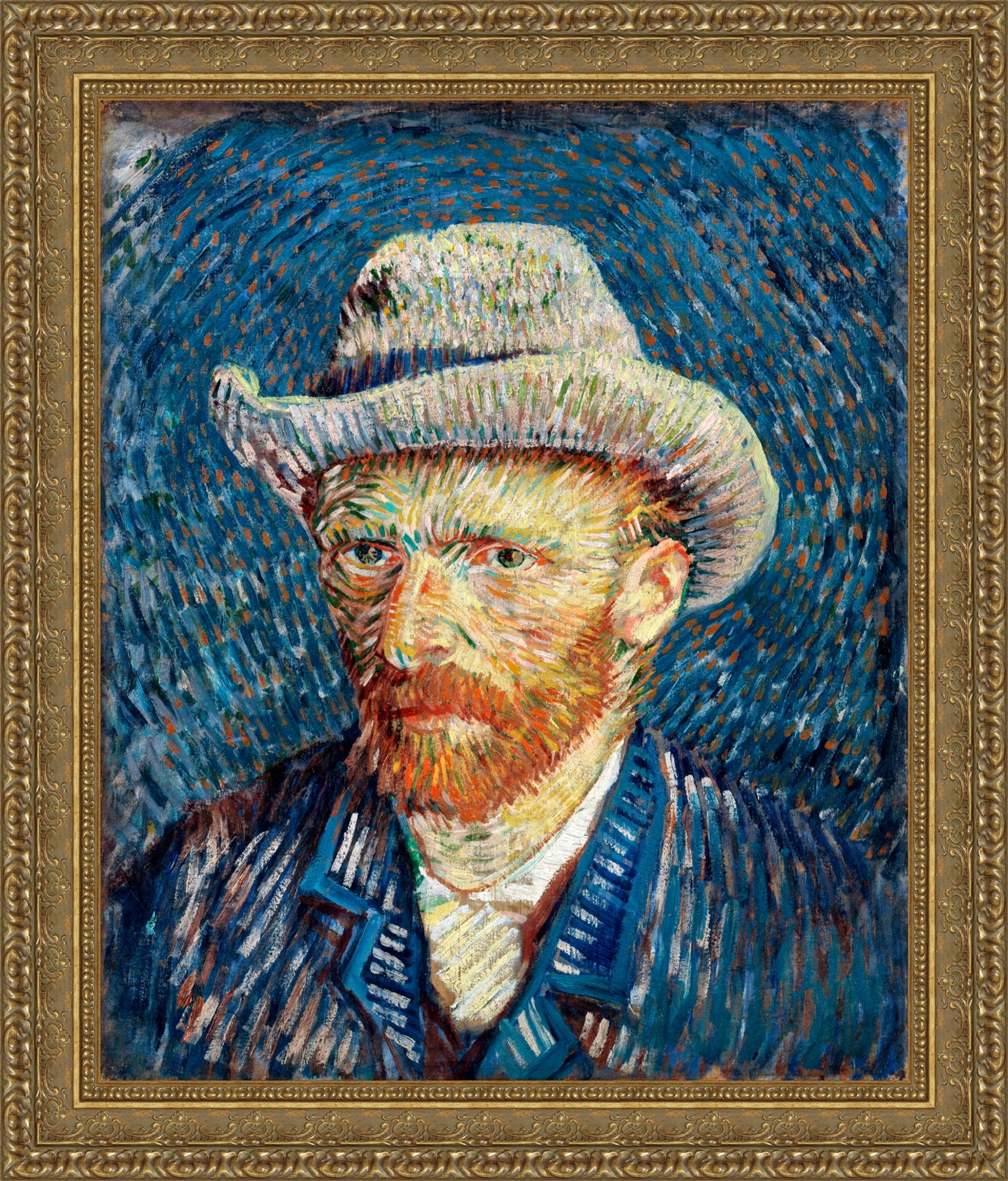 Self Portrait with Grey Felt Hat