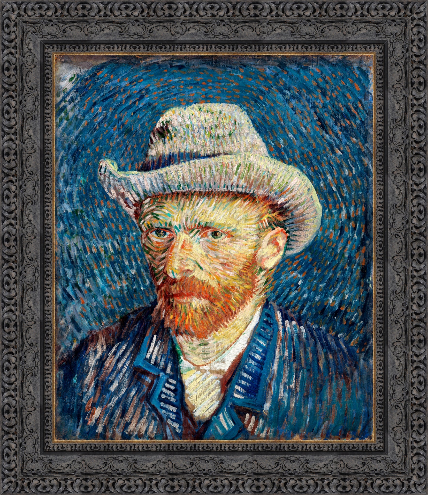 Self Portrait with Grey Felt Hat