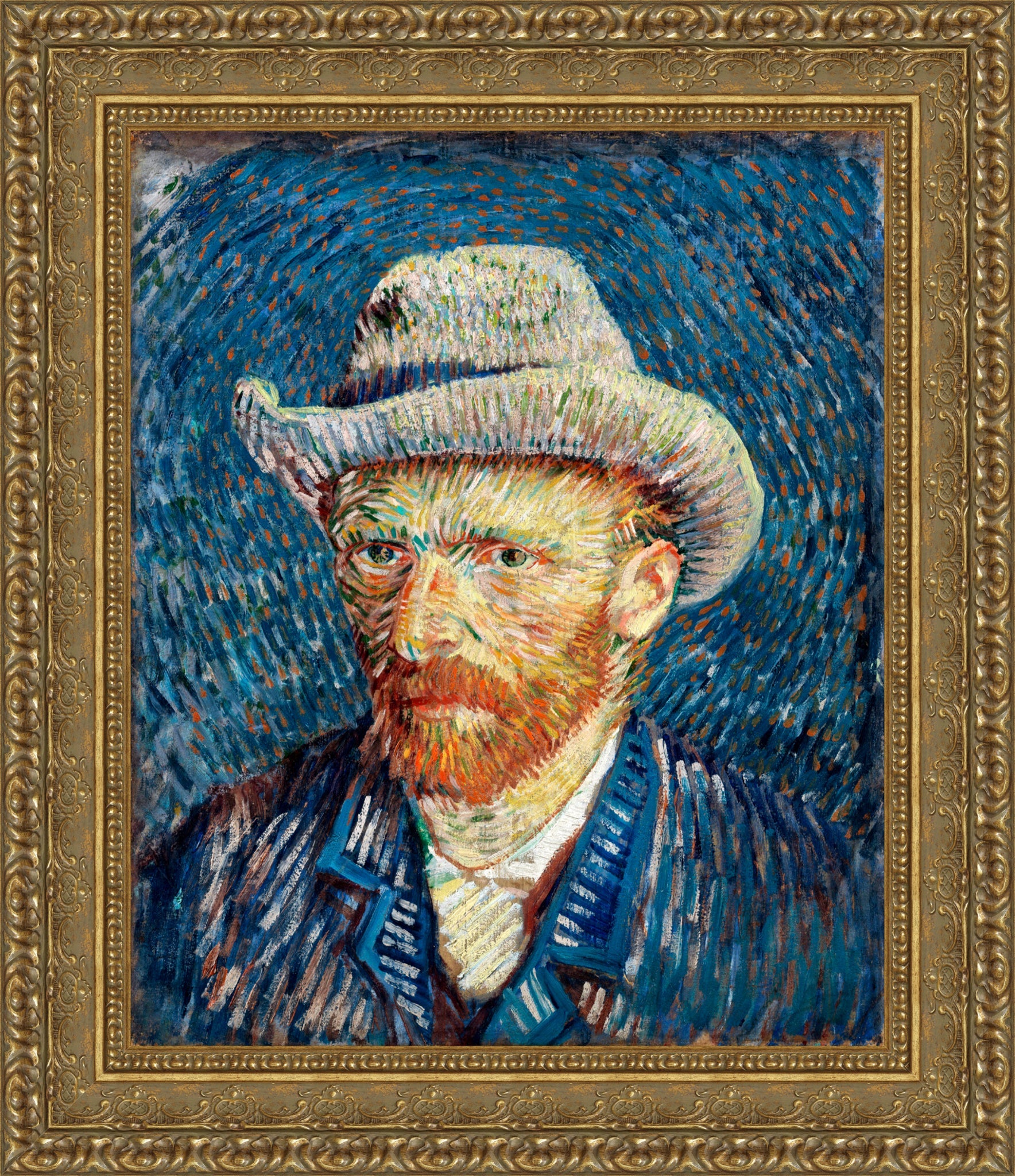 Self Portrait with Grey Felt Hat