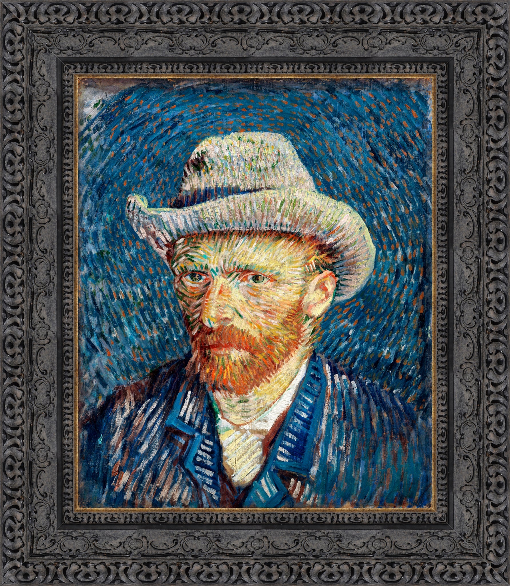 Self Portrait with Grey Felt Hat
