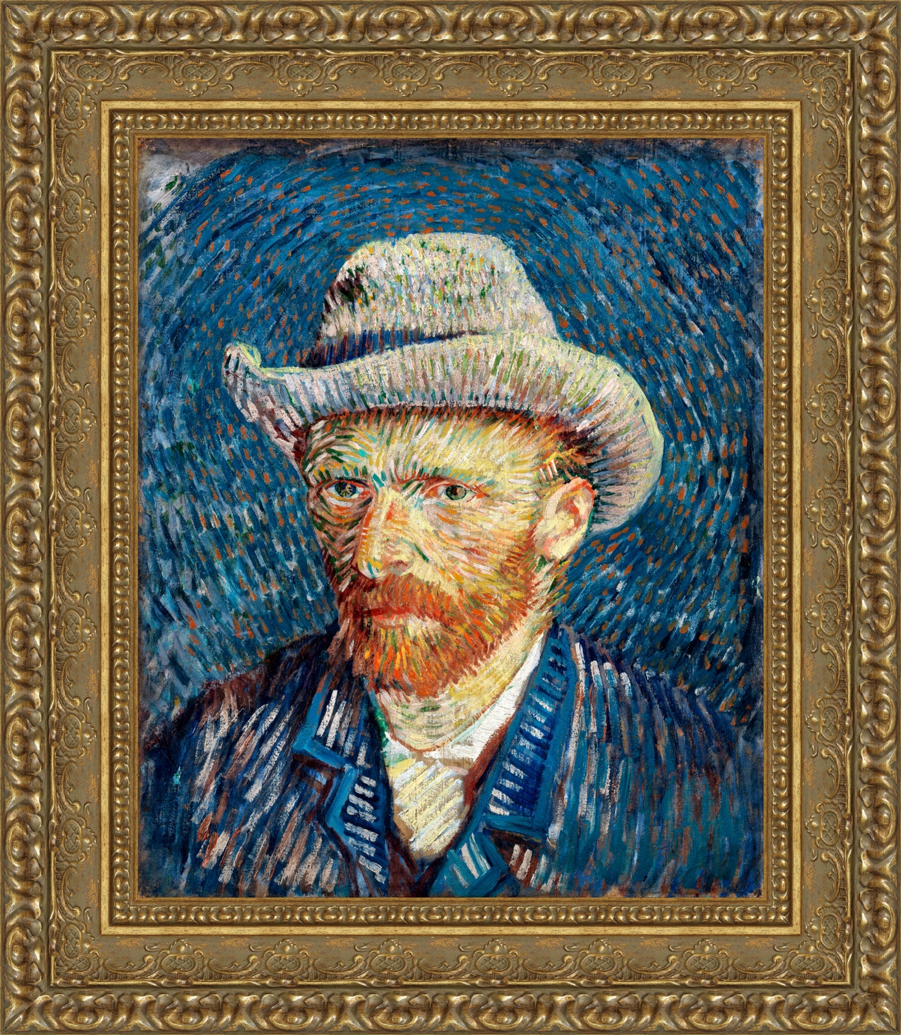 Self Portrait with Grey Felt Hat