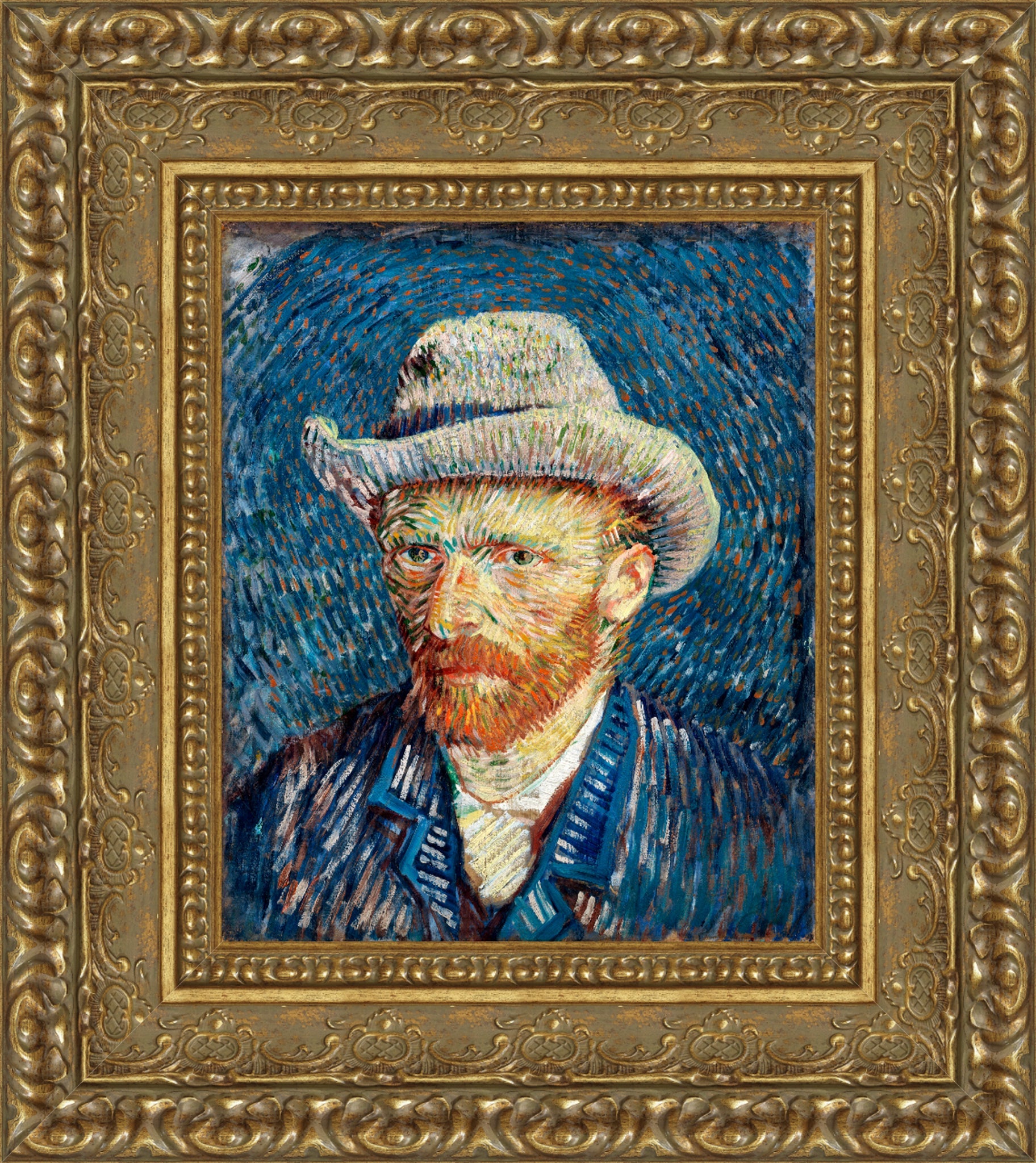 Self Portrait with Grey Felt Hat