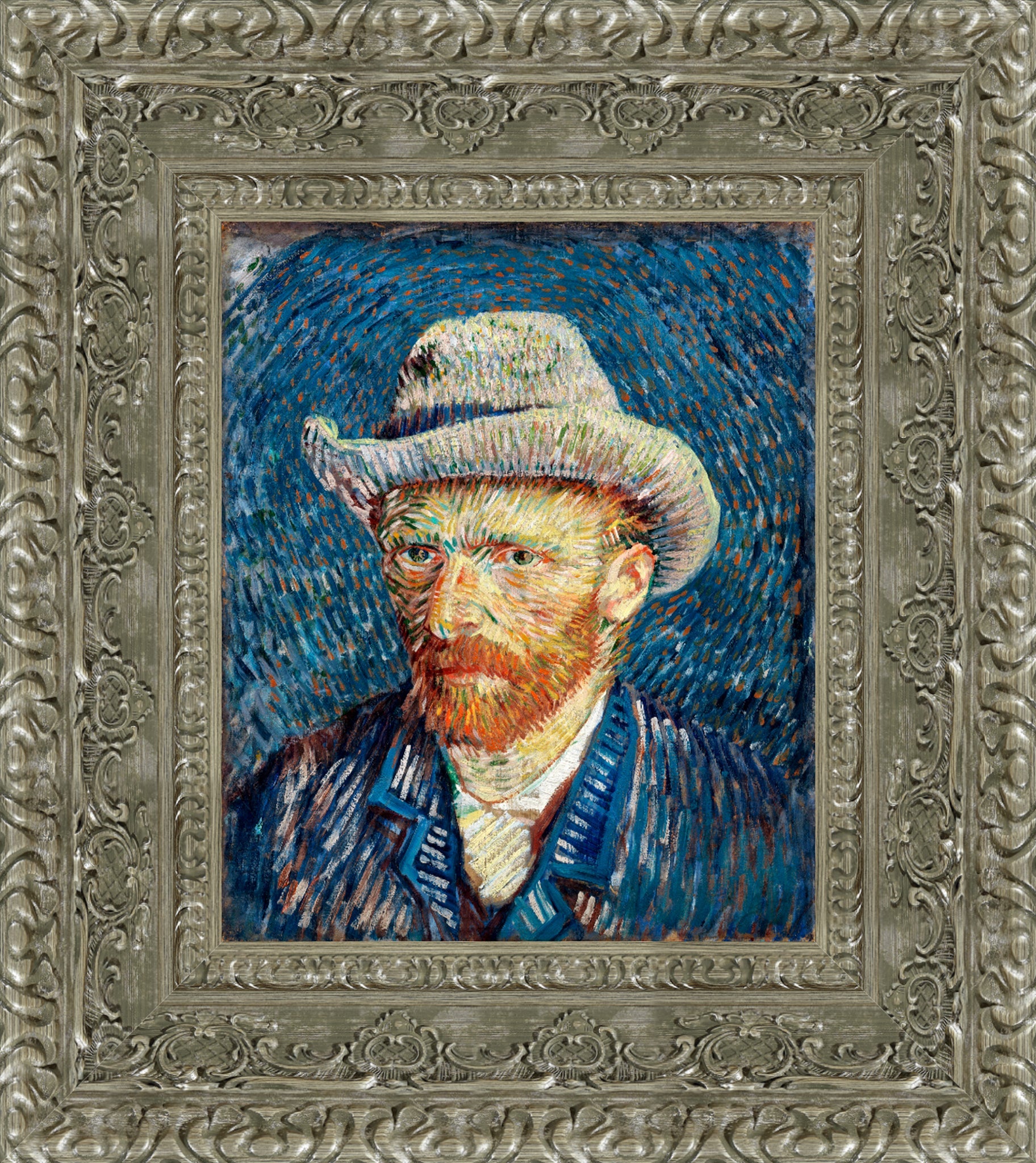 Self Portrait with Grey Felt Hat