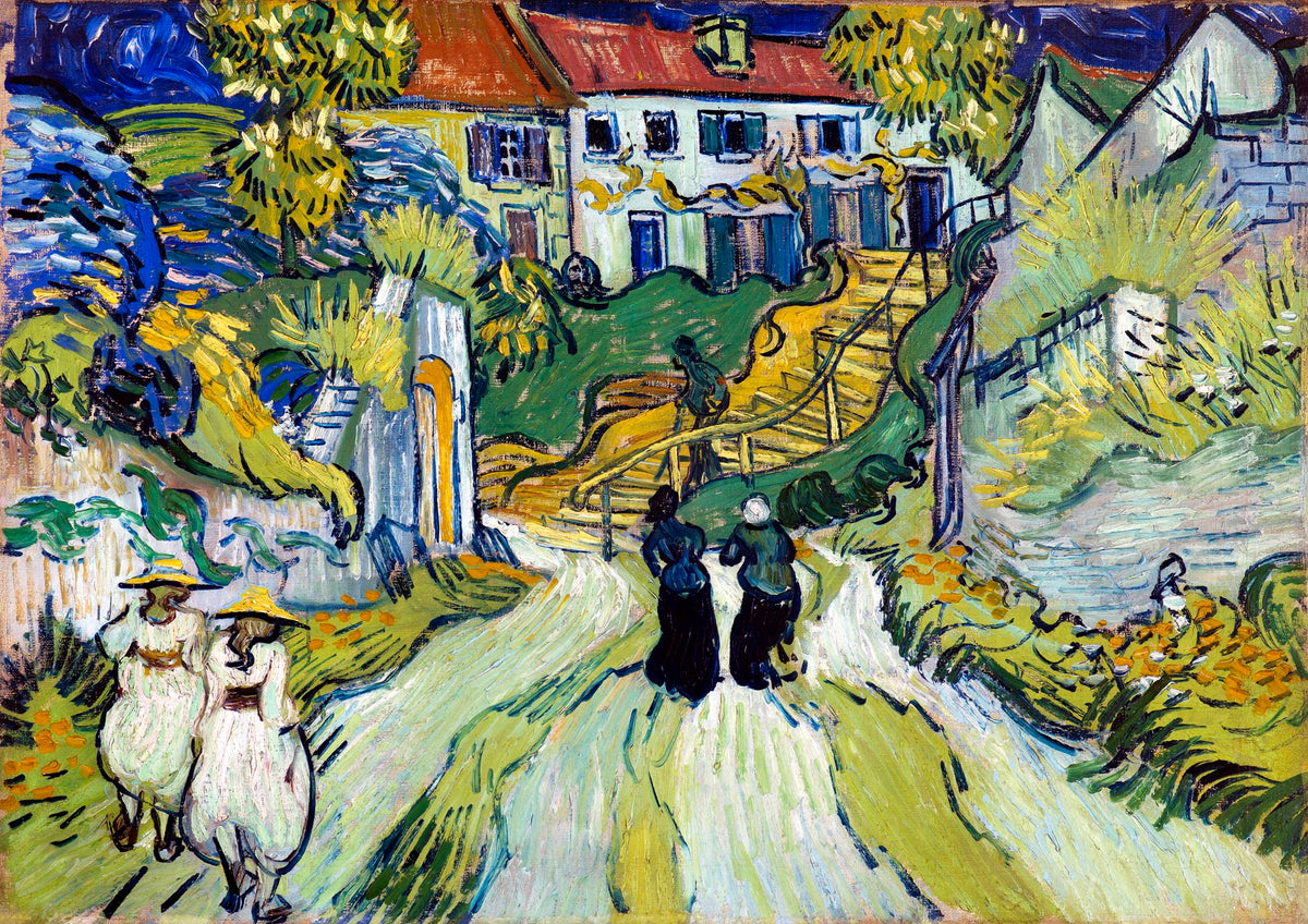 Stairway at Auvers – Vincent van Gogh, 1890, framed