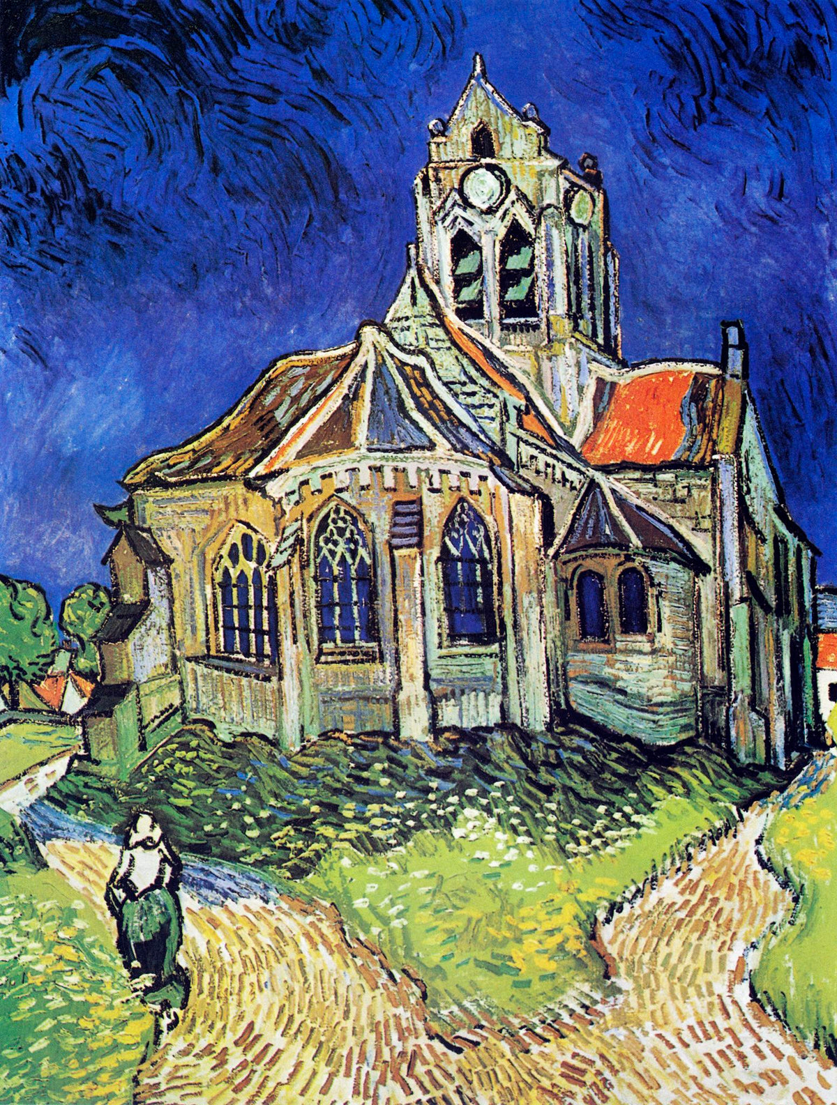The Church at Auvers – Vincent van Gogh, 1890, framed
