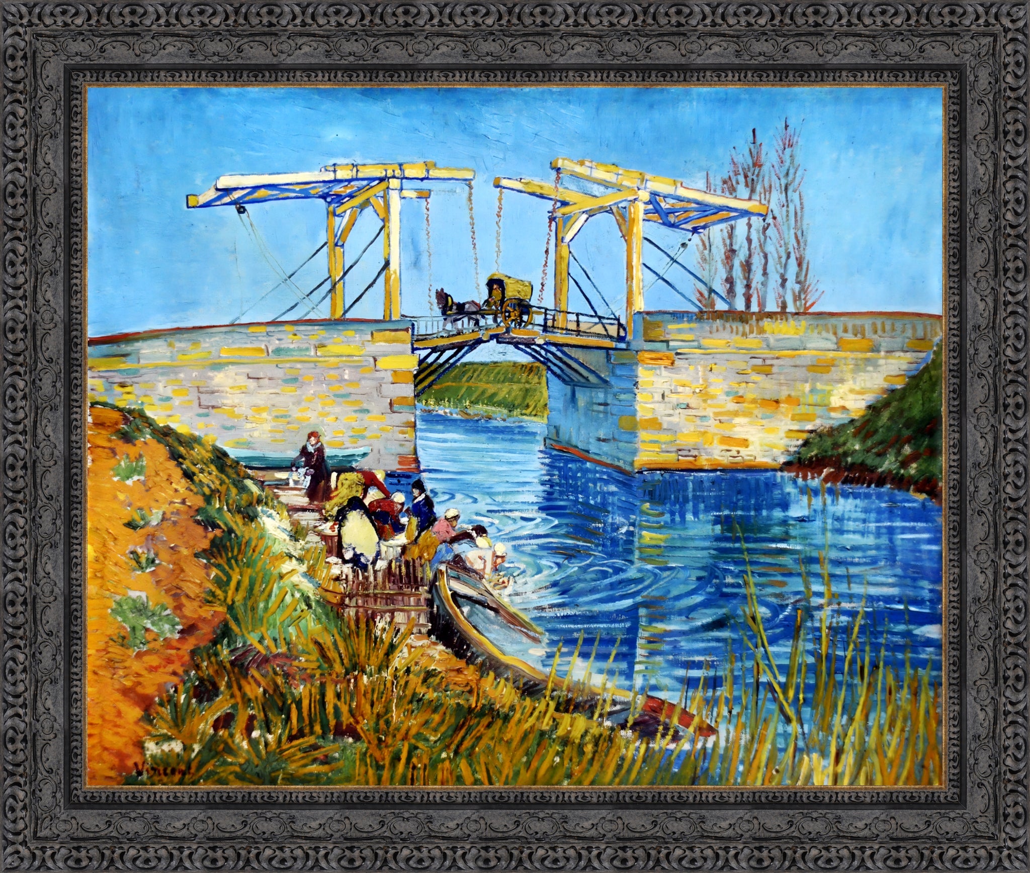 The Langlois Bridge at Arles with Women Washing