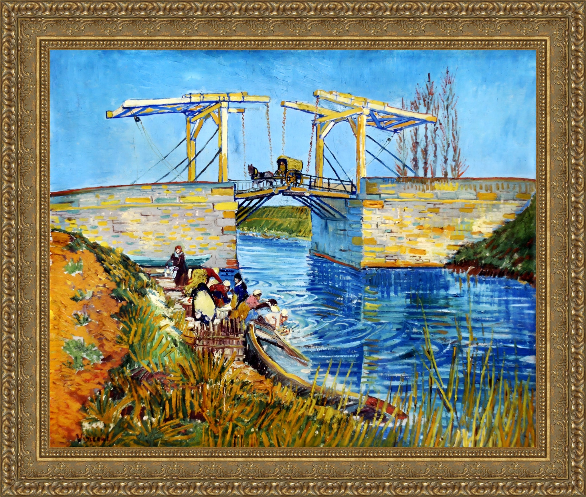 The Langlois Bridge at Arles with Women Washing