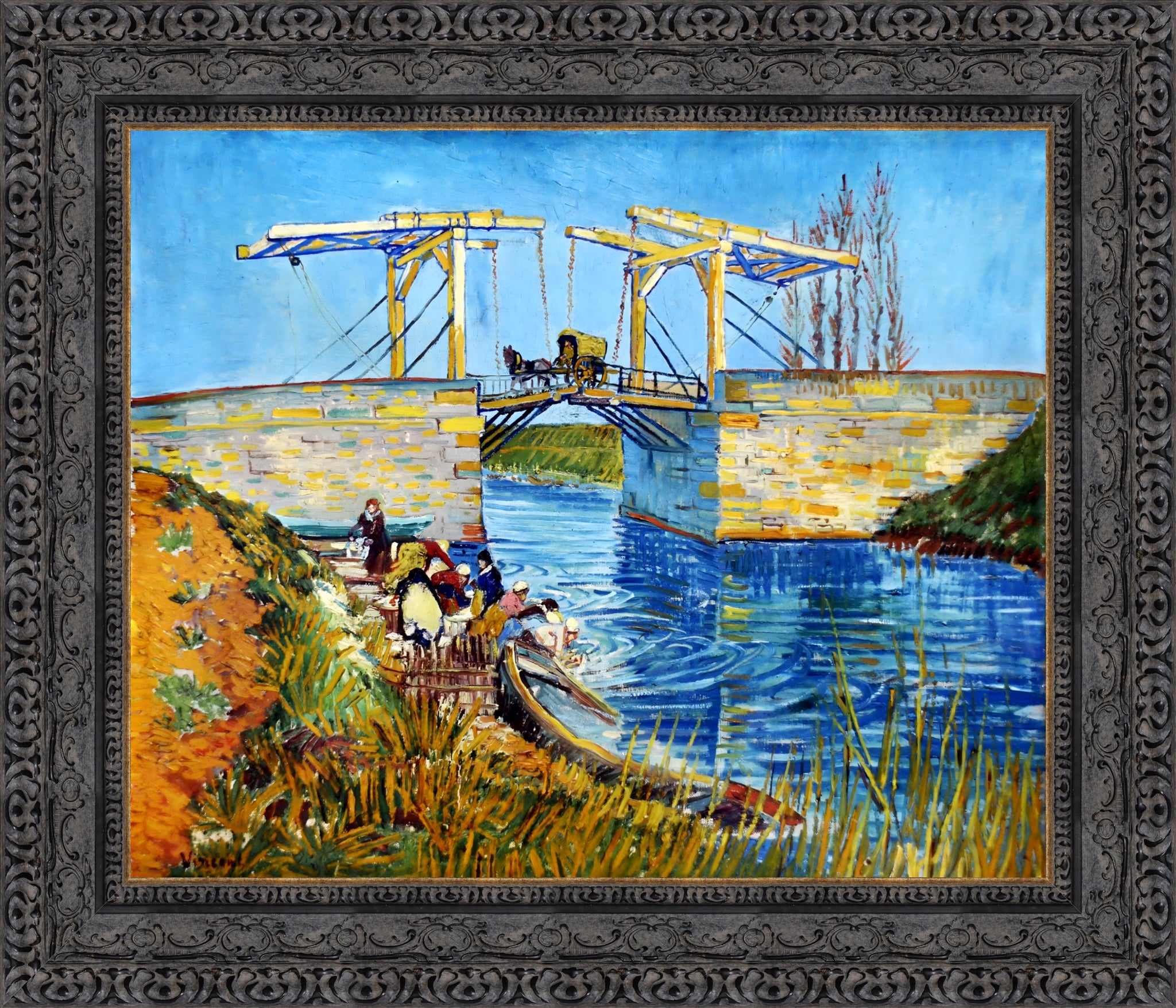 The Langlois Bridge at Arles with Women Washing