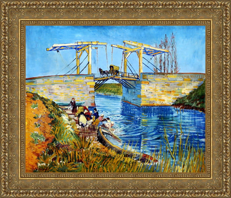 The Langlois Bridge at Arles with Women Washing – Vincent van Gogh, 1888