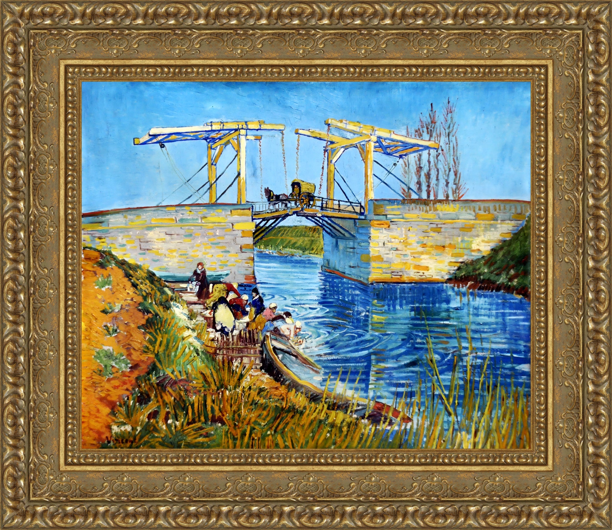 The Langlois Bridge at Arles with Women Washing