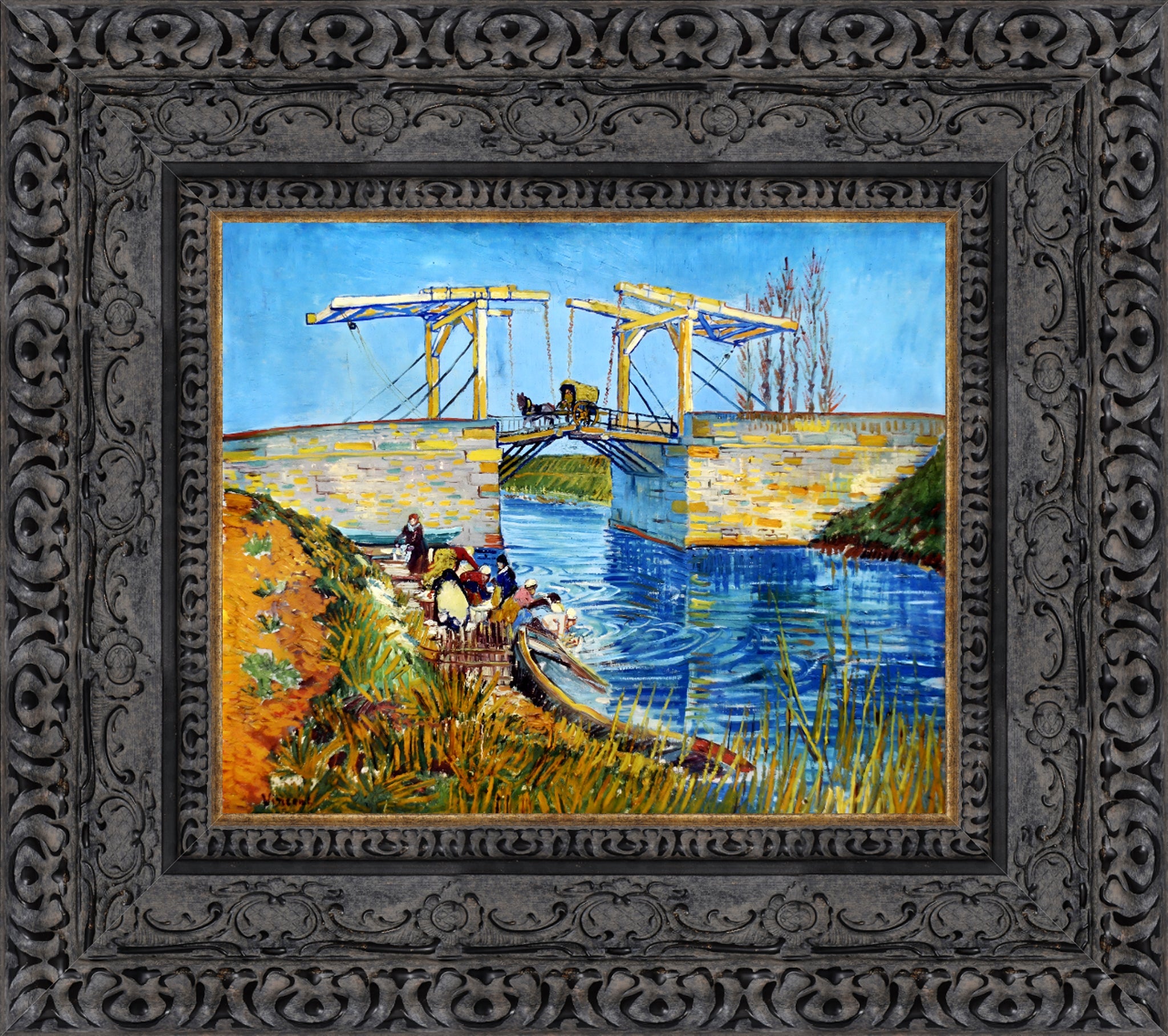 The Langlois Bridge at Arles with Women Washing