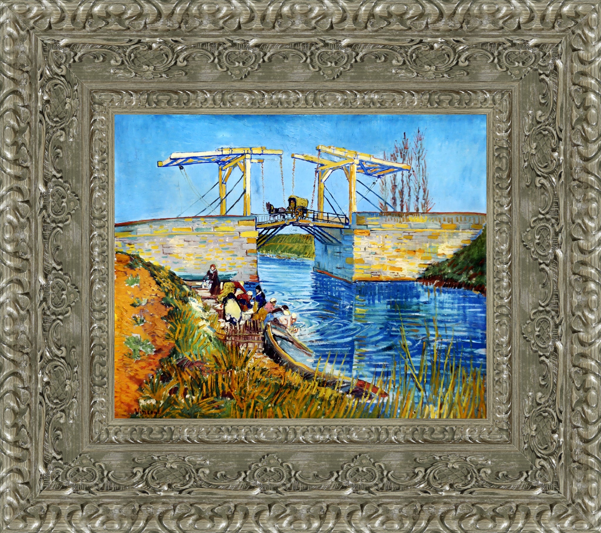 The Langlois Bridge at Arles with Women Washing