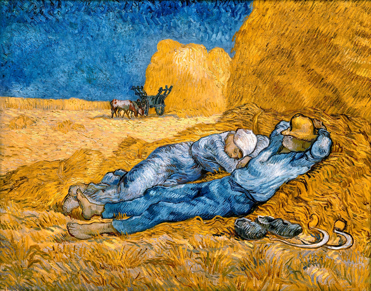The Siesta – Vincent van Gogh, 1890, framed