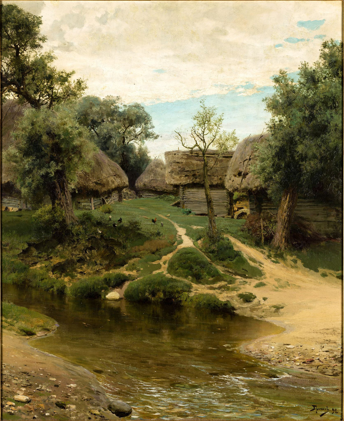 Backyards – Vasily Polenov, 1878, framed