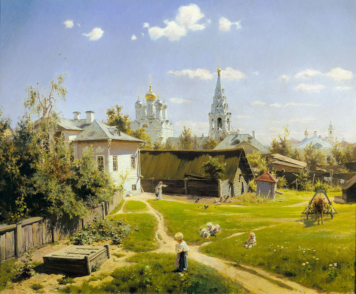 Moscow Patio – Vasily Polenov, 1878, framed