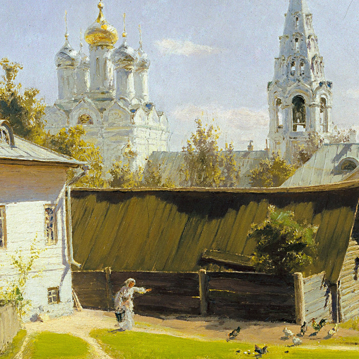 Moscow Patio – Vasily Polenov, 1878, print detail at full resolution