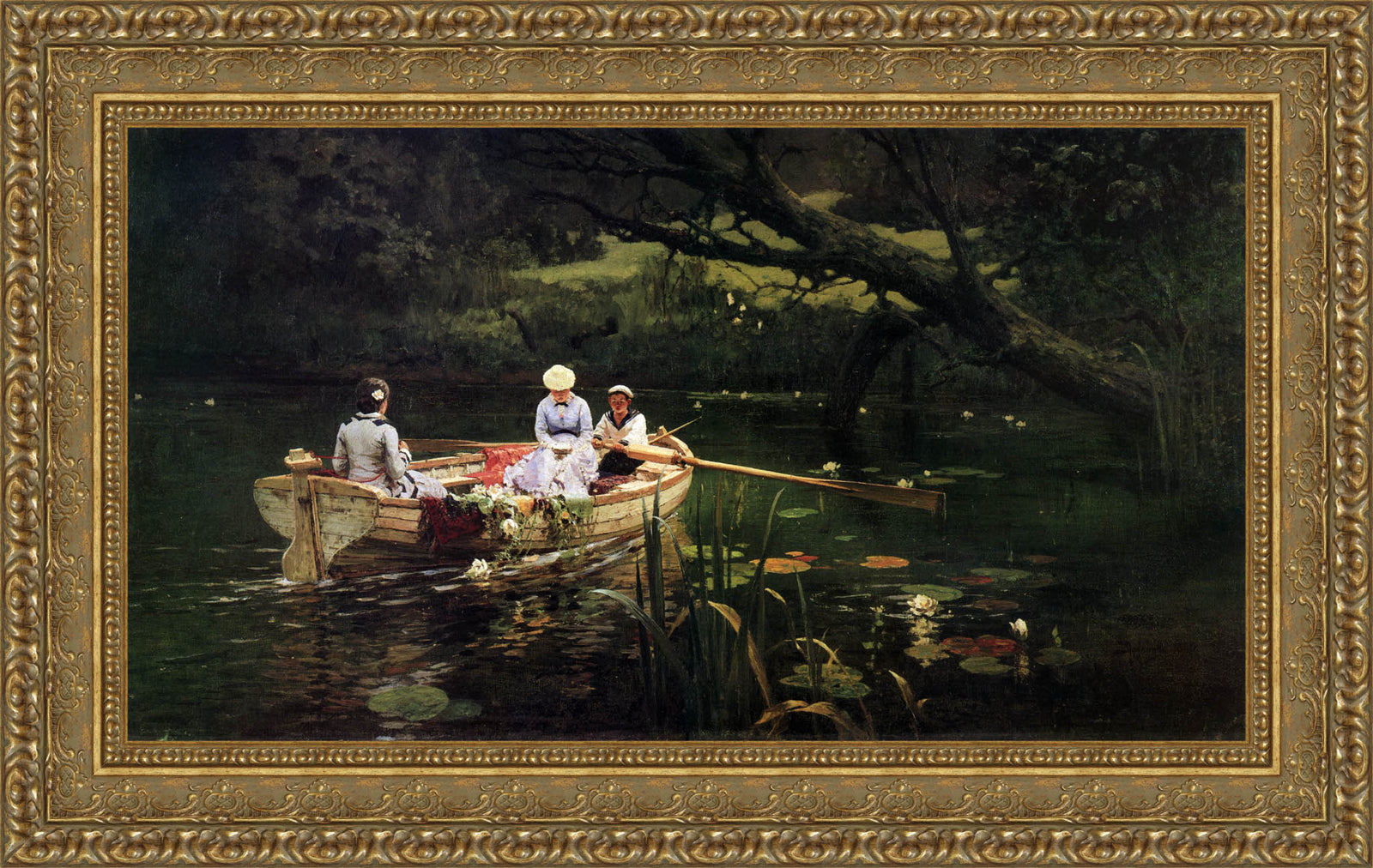 On the Boat at Abramtsevo – Vasily Polenov, 1880
