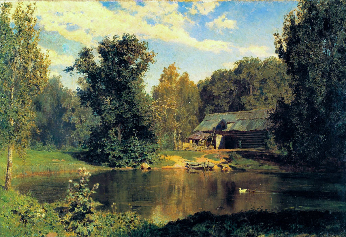 Pond at Abramtsevo – Vasily Polenov, 1883, framed