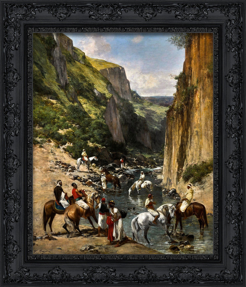 Riders In A Ravine – Victor Pierre Huguet, c. 1875