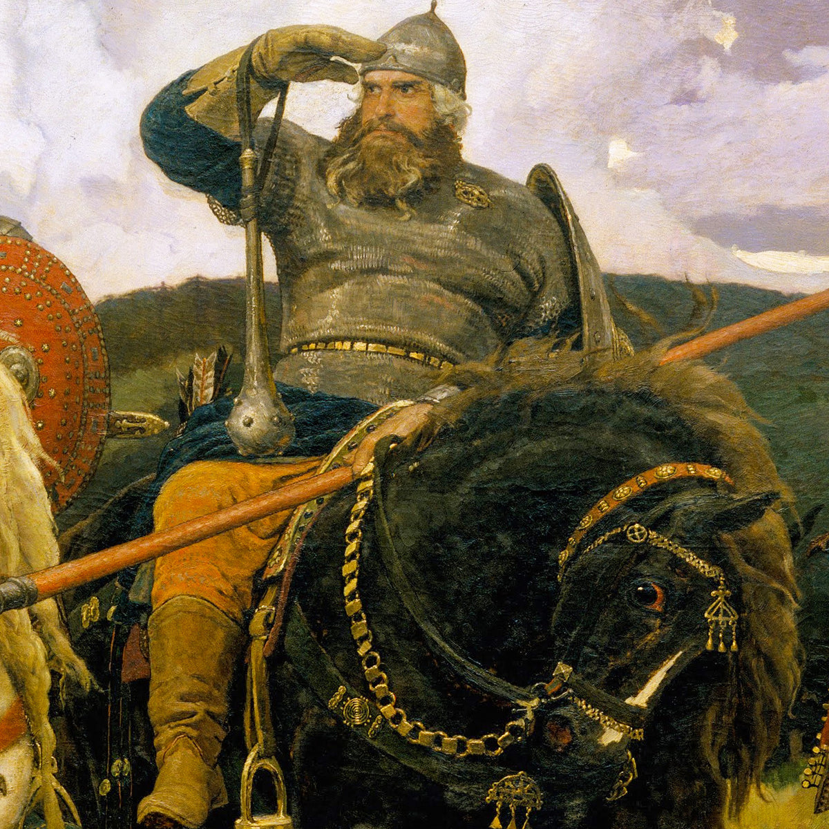 Bogatyri – Viktor Vasnetsov, 1898, print detail at full resolution
