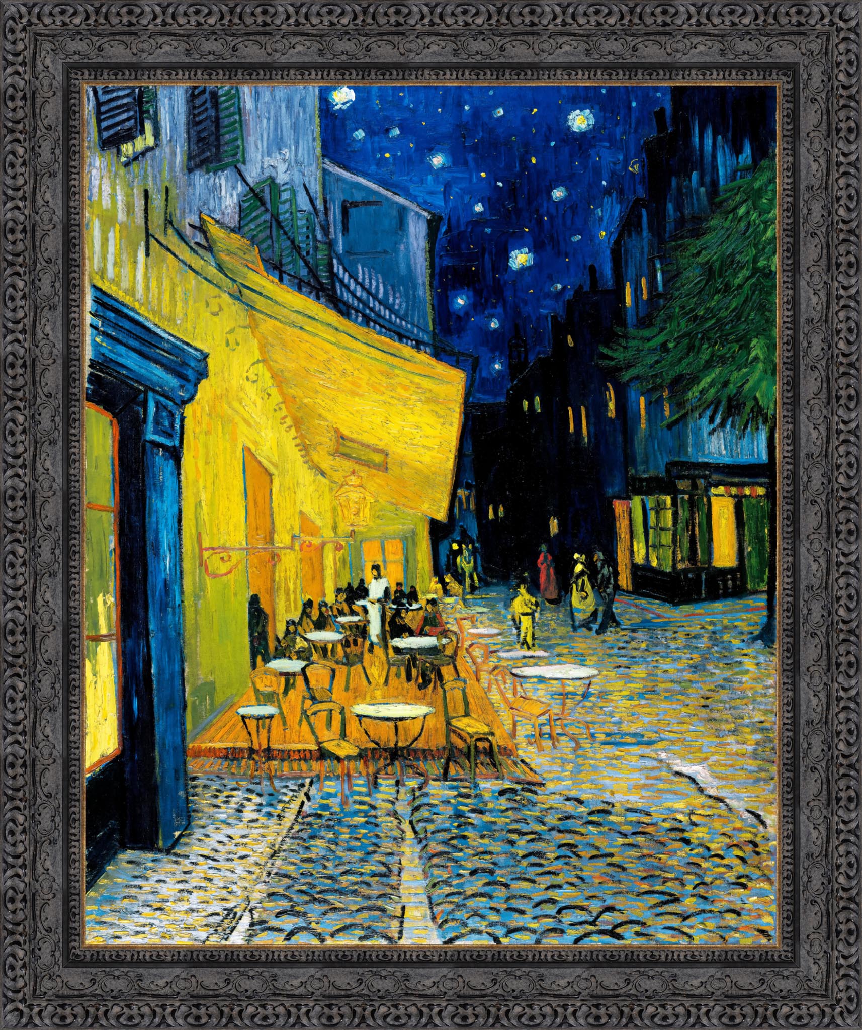 Café Terrace at Night by Vincent van Gogh — Framed Giclee Canvas Print | Canvas Classics