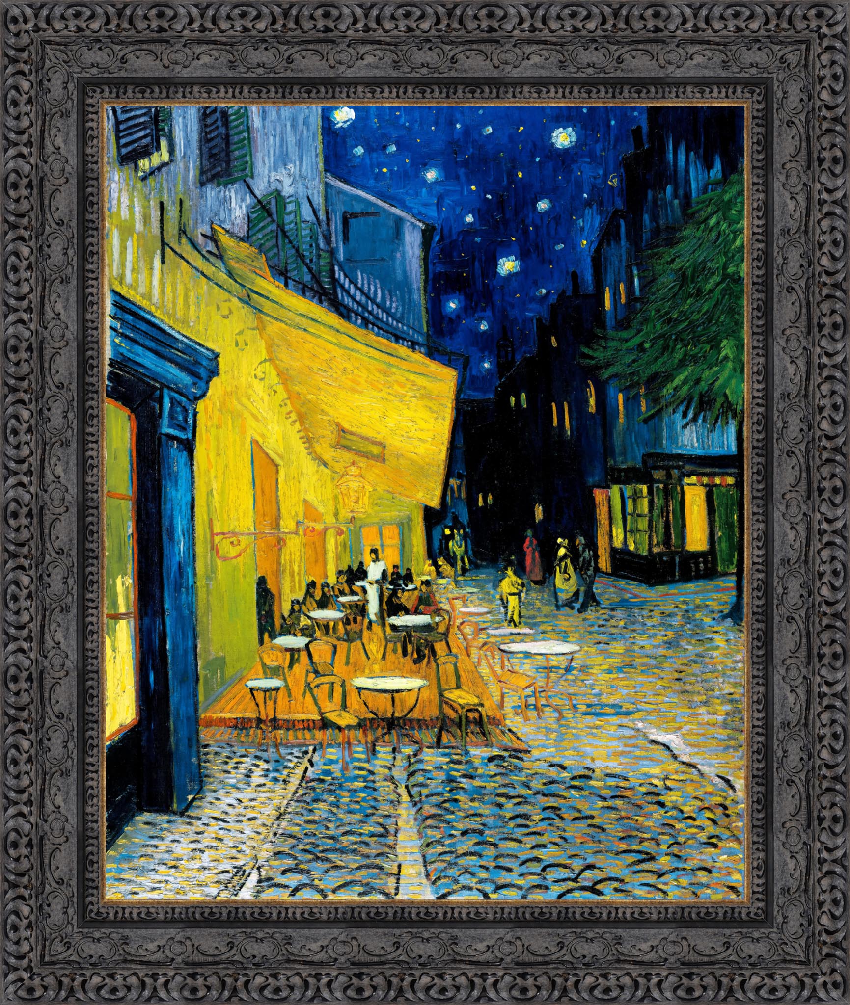 Café Terrace at Night by Vincent van Gogh — Framed Giclee Canvas Print | Canvas Classics