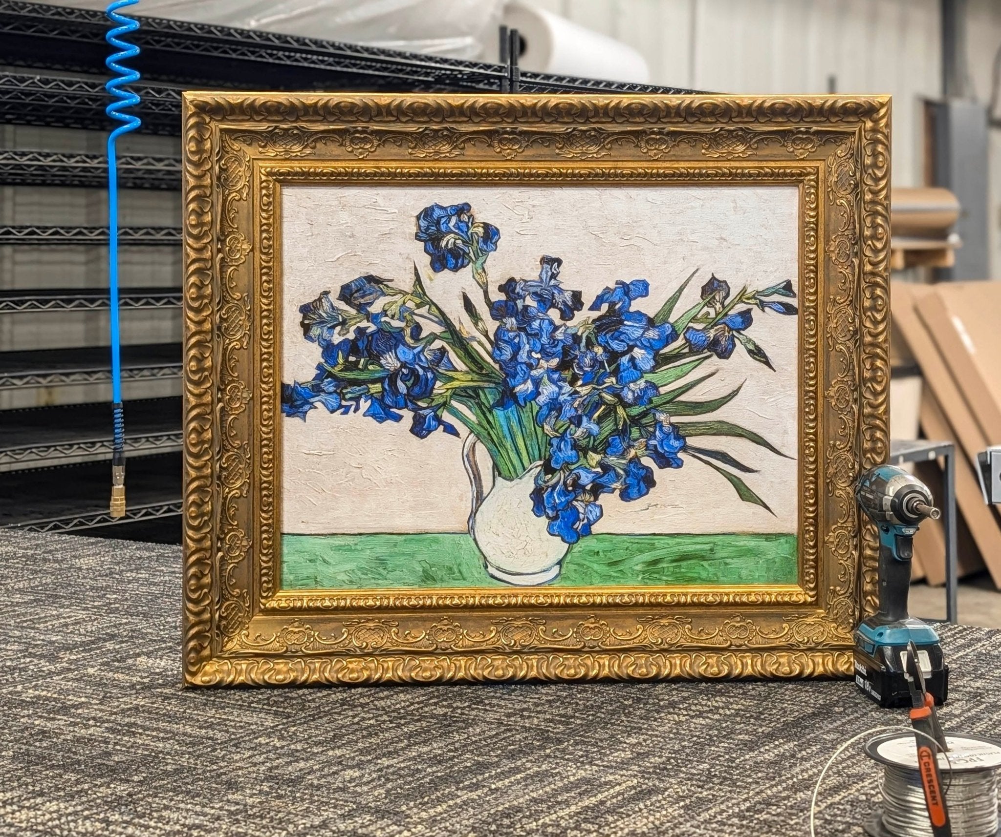 Irises by Vincent van Gogh — Framed Giclee Canvas Print | Canvas Classics