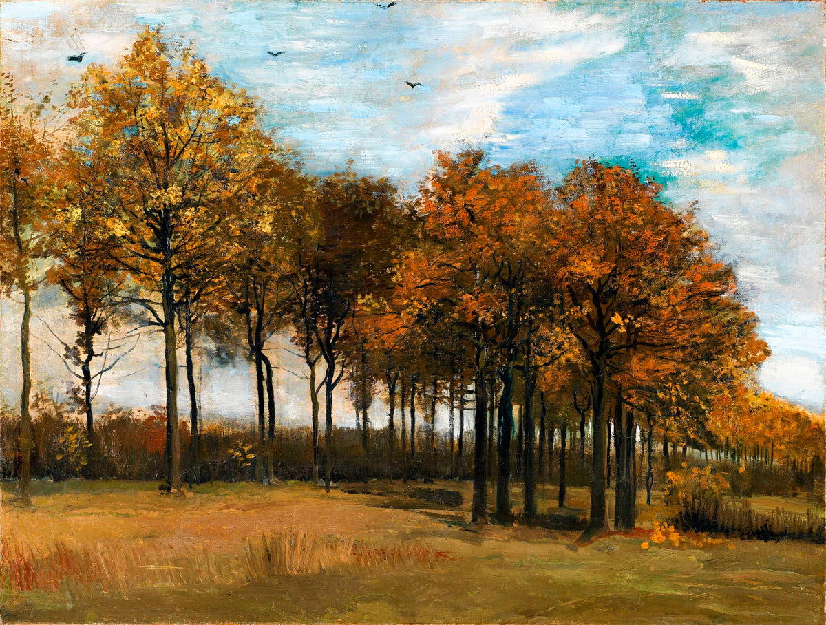 Autumn Lane – Vincent van Gogh, 1885, framed