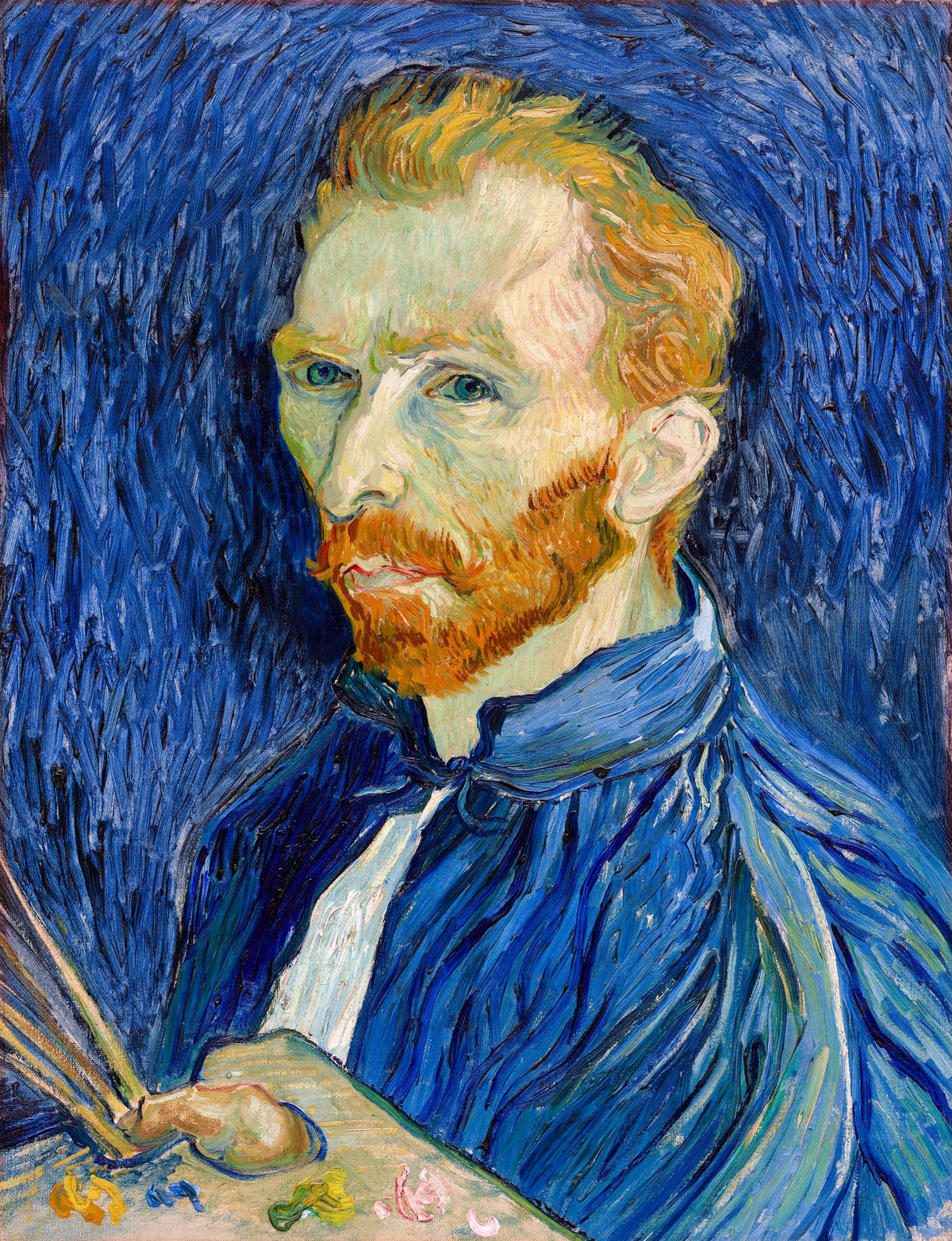 Self Portrait  – Vincent van Gogh, 1889, framed