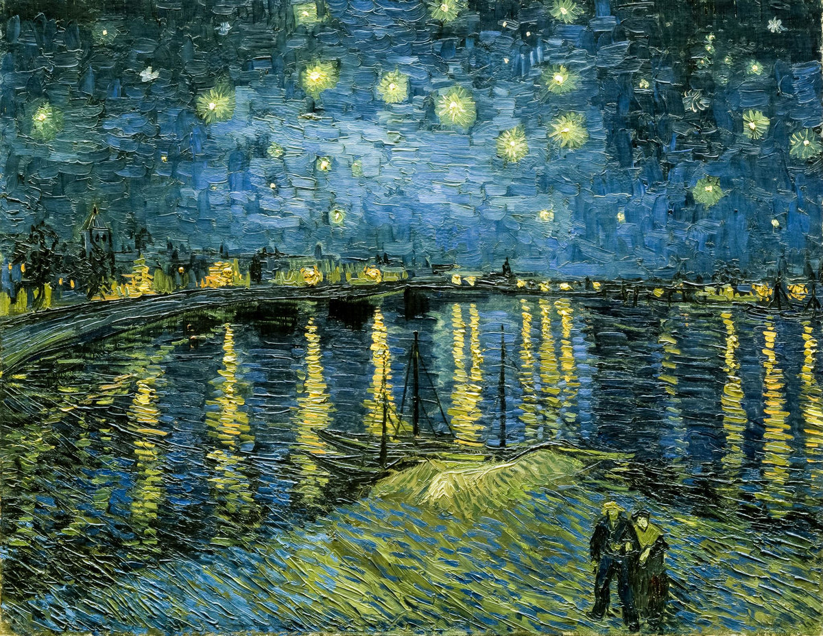 Starry Night Over the Rhône – Vincent van Gogh, 1888, framed