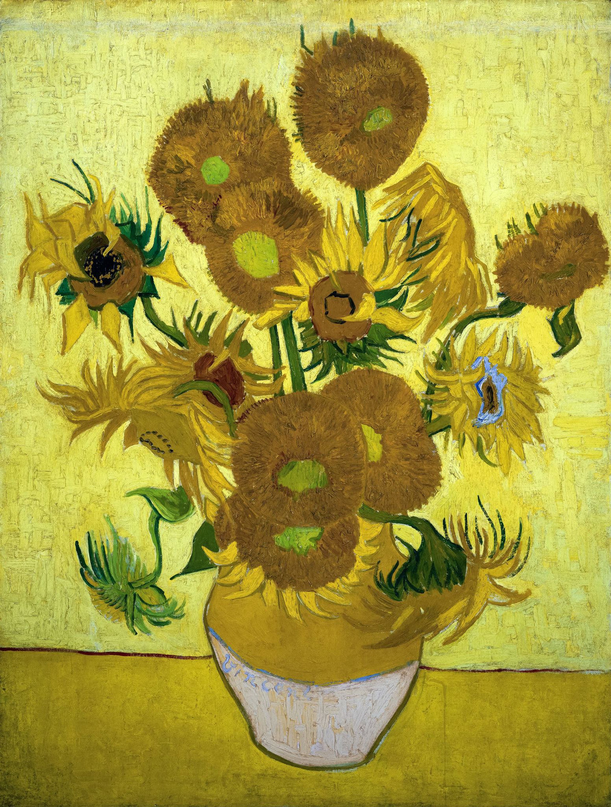 Sunflowers – Vincent van Gogh, 1888, framed