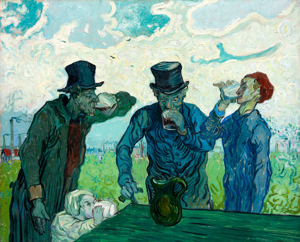 The Drinkers – Vincent van Gogh, 1890, framed