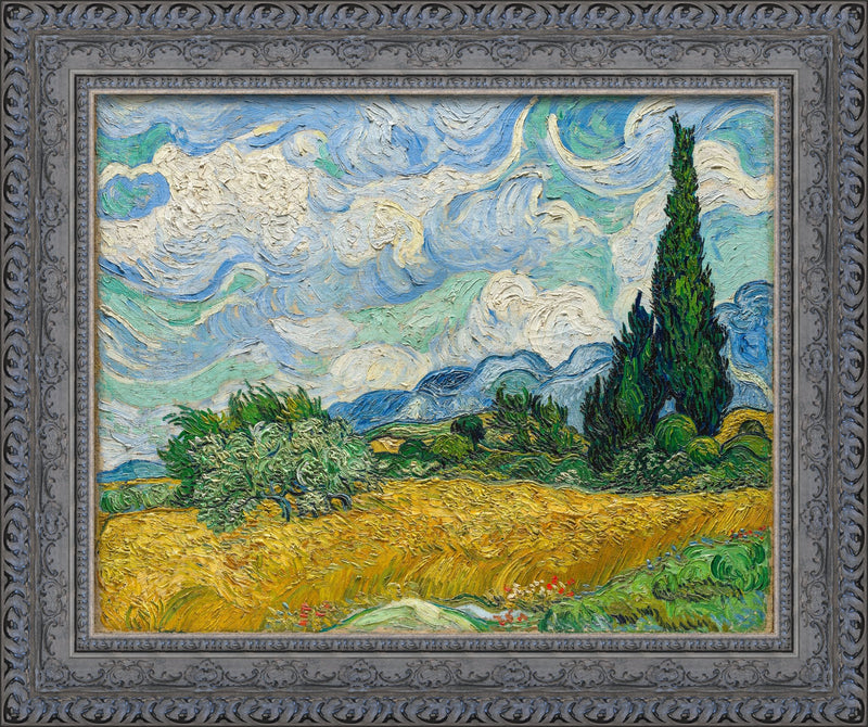 Wheat Field with Cypresses – Vincent van Gogh, 1889 (Met Version)