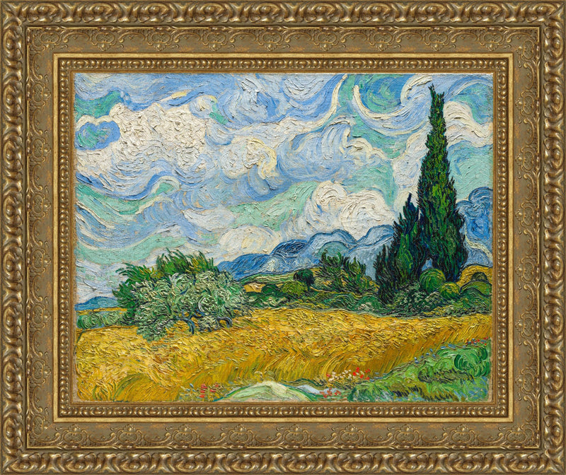 Wheat Field with Cypresses – Vincent van Gogh, 1889 (Met Version)