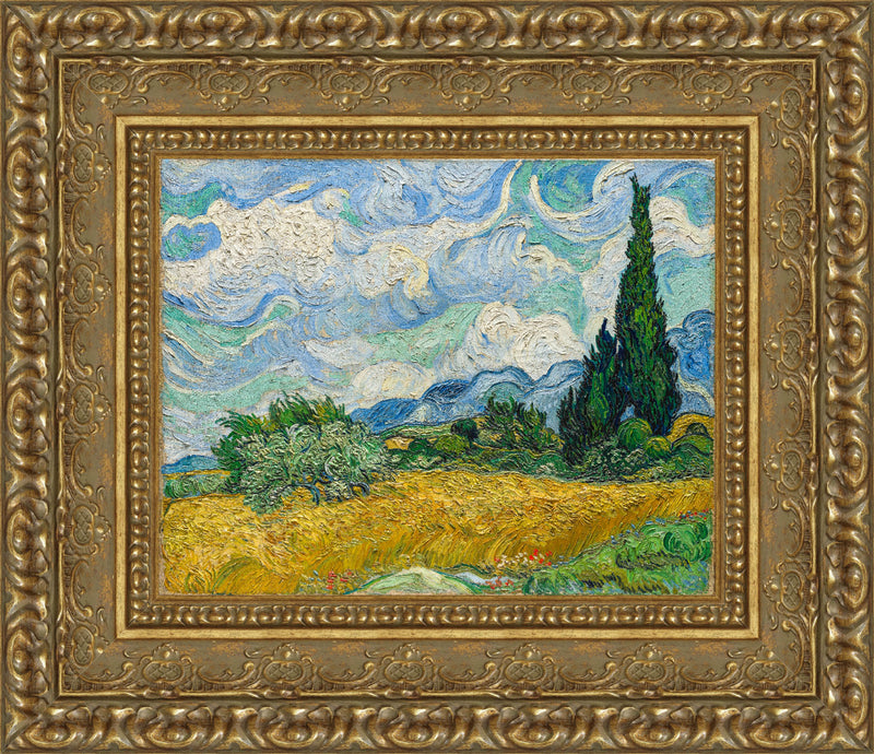 Wheat Field with Cypresses – Vincent van Gogh, 1889 (Met Version)