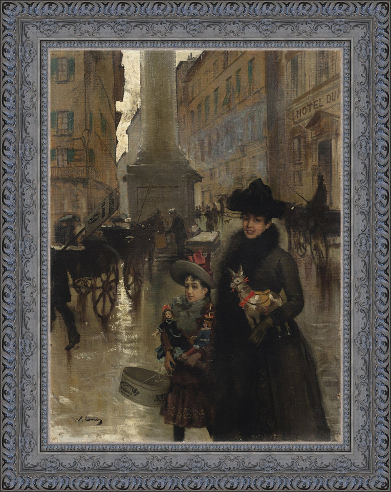 Piazza Santa Trinita, Florence – Vittorio Matteo Corcos, 1890