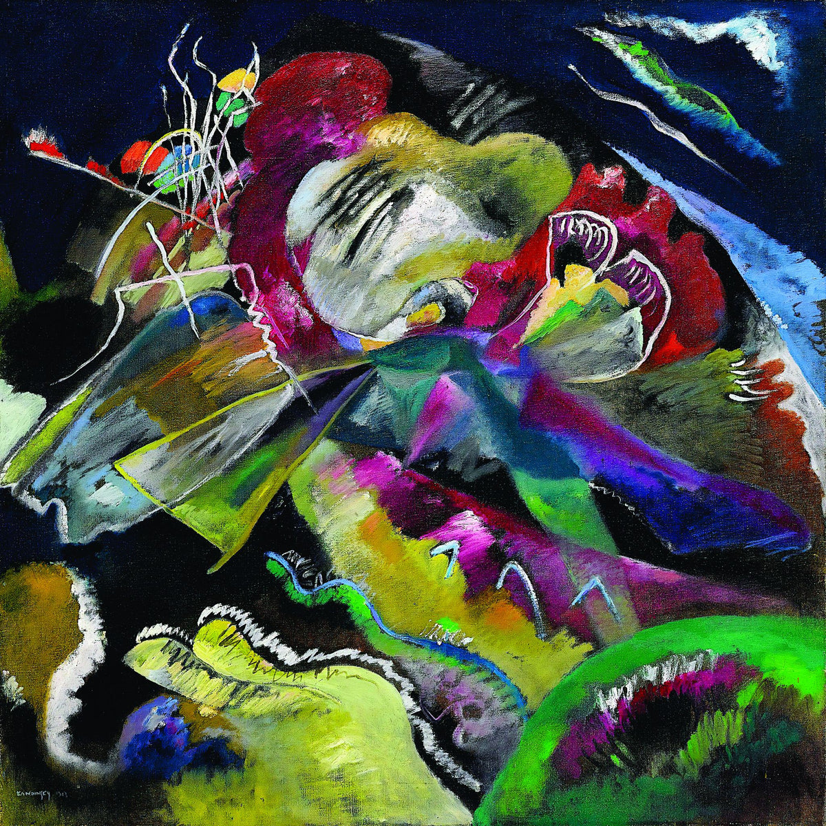 Picture with White Lines – Wassily Kandinsky, 1913, framed