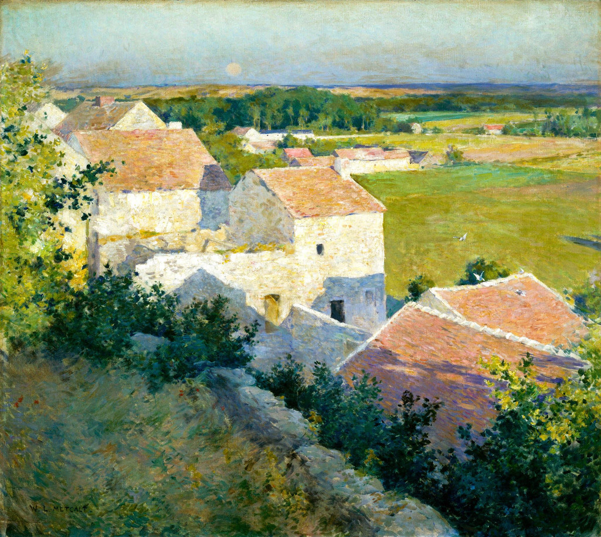 Midsummer Twilight – Willard Metcalf, 1890, framed