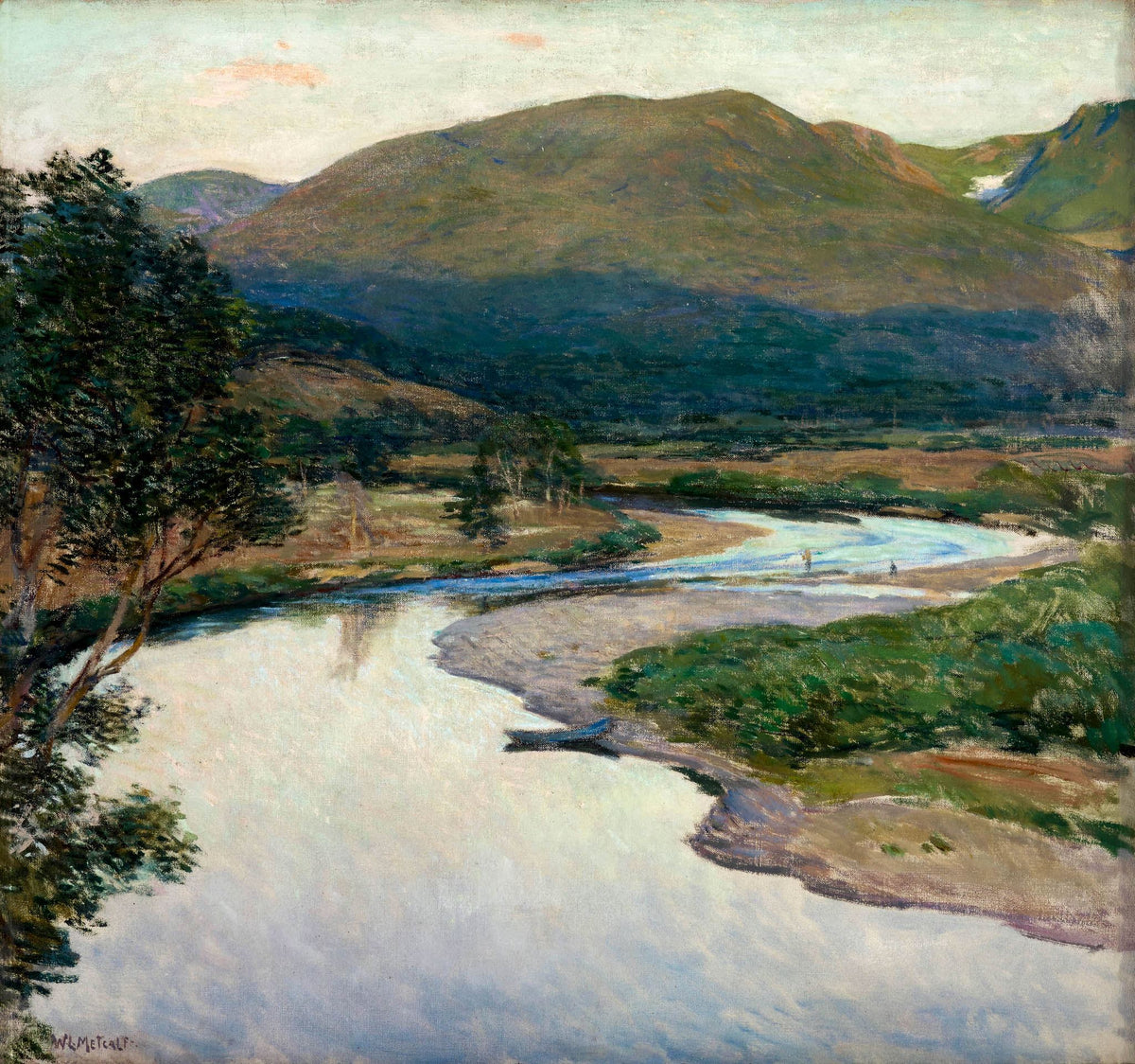 The River – Willard Metcalf, 1908, framed