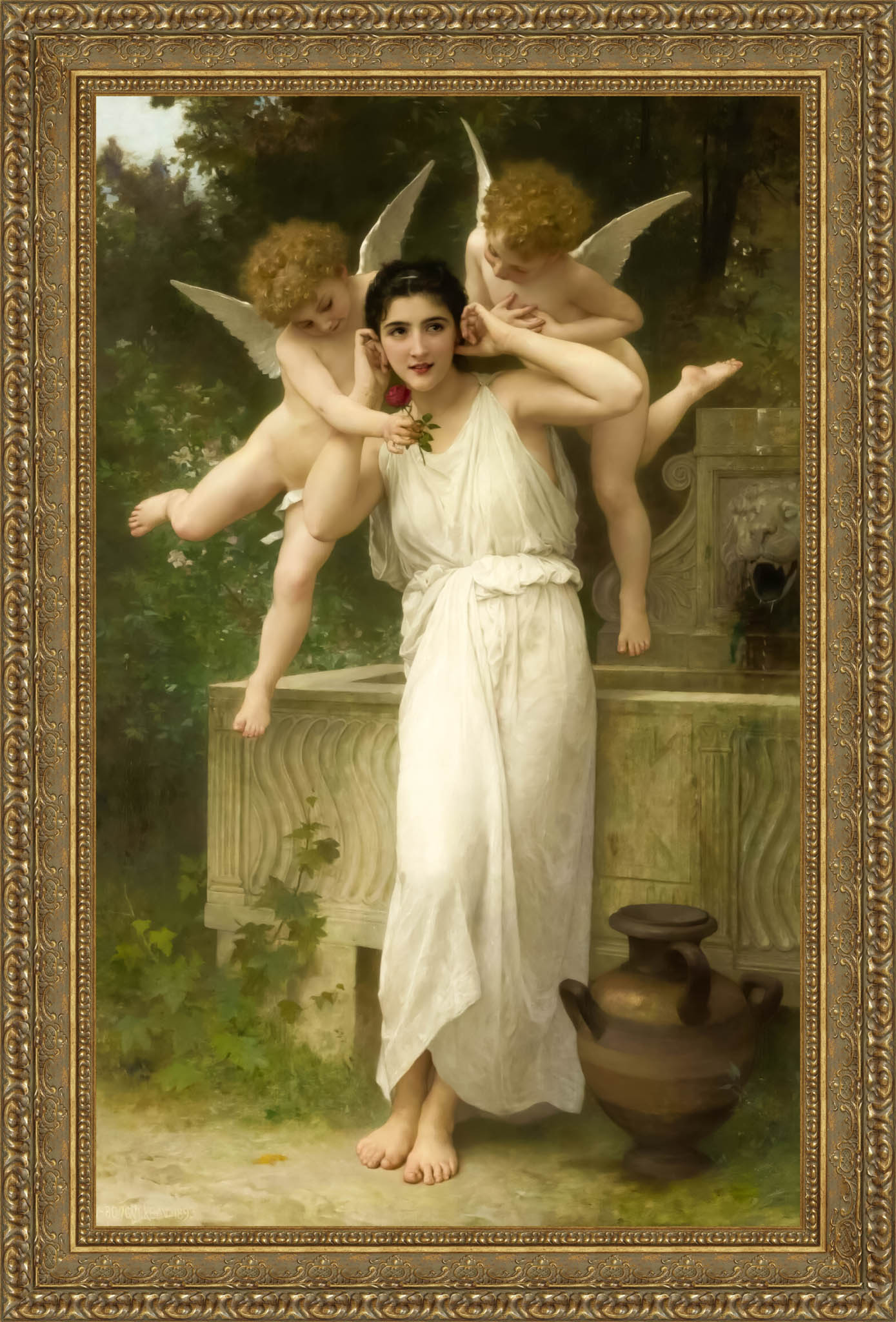Jeunesse by William-Adolphe Bouguereau — Framed Giclee Canvas Print | Canvas Classics