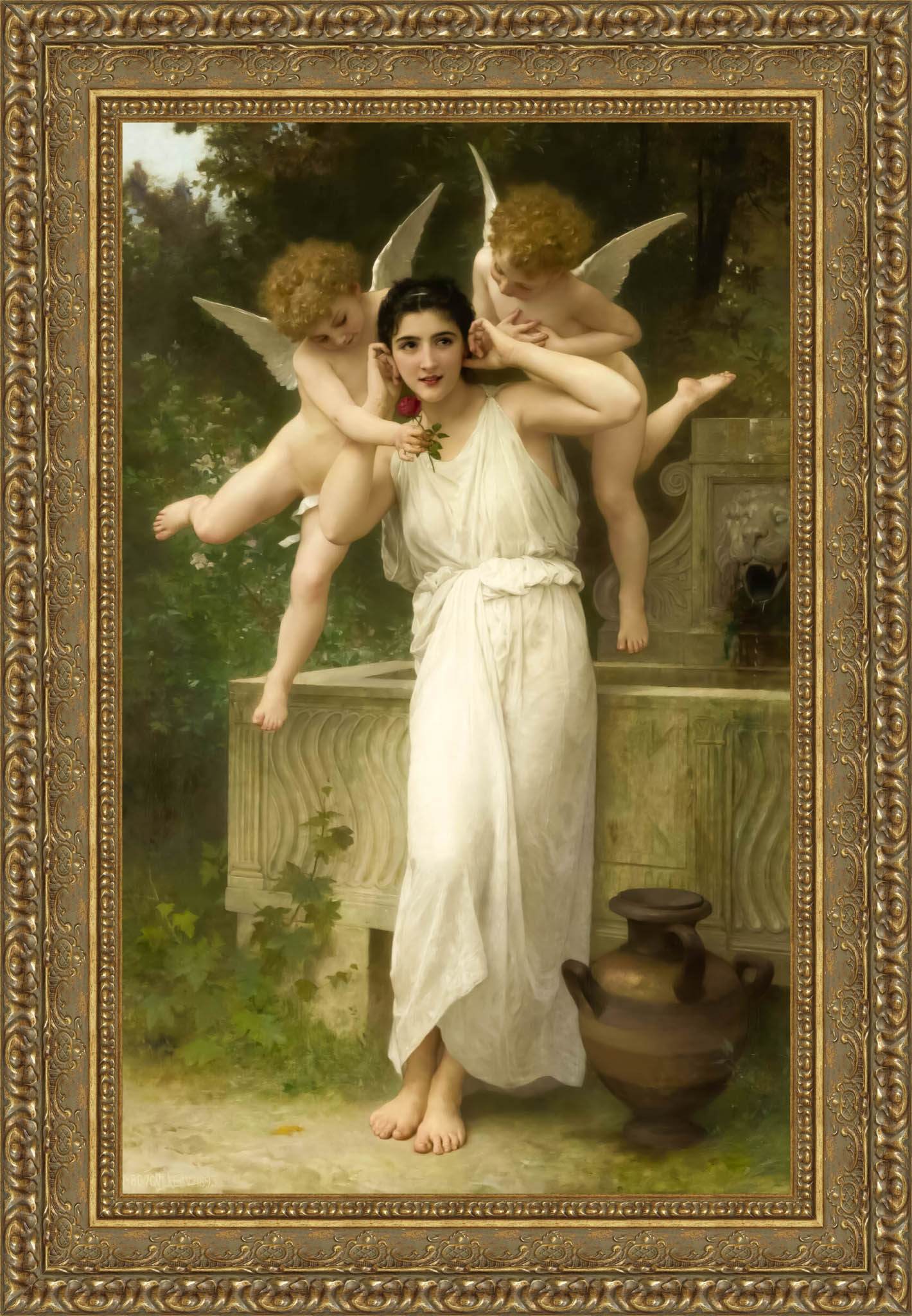 Jeunesse by William-Adolphe Bouguereau — Framed Giclee Canvas Print | Canvas Classics