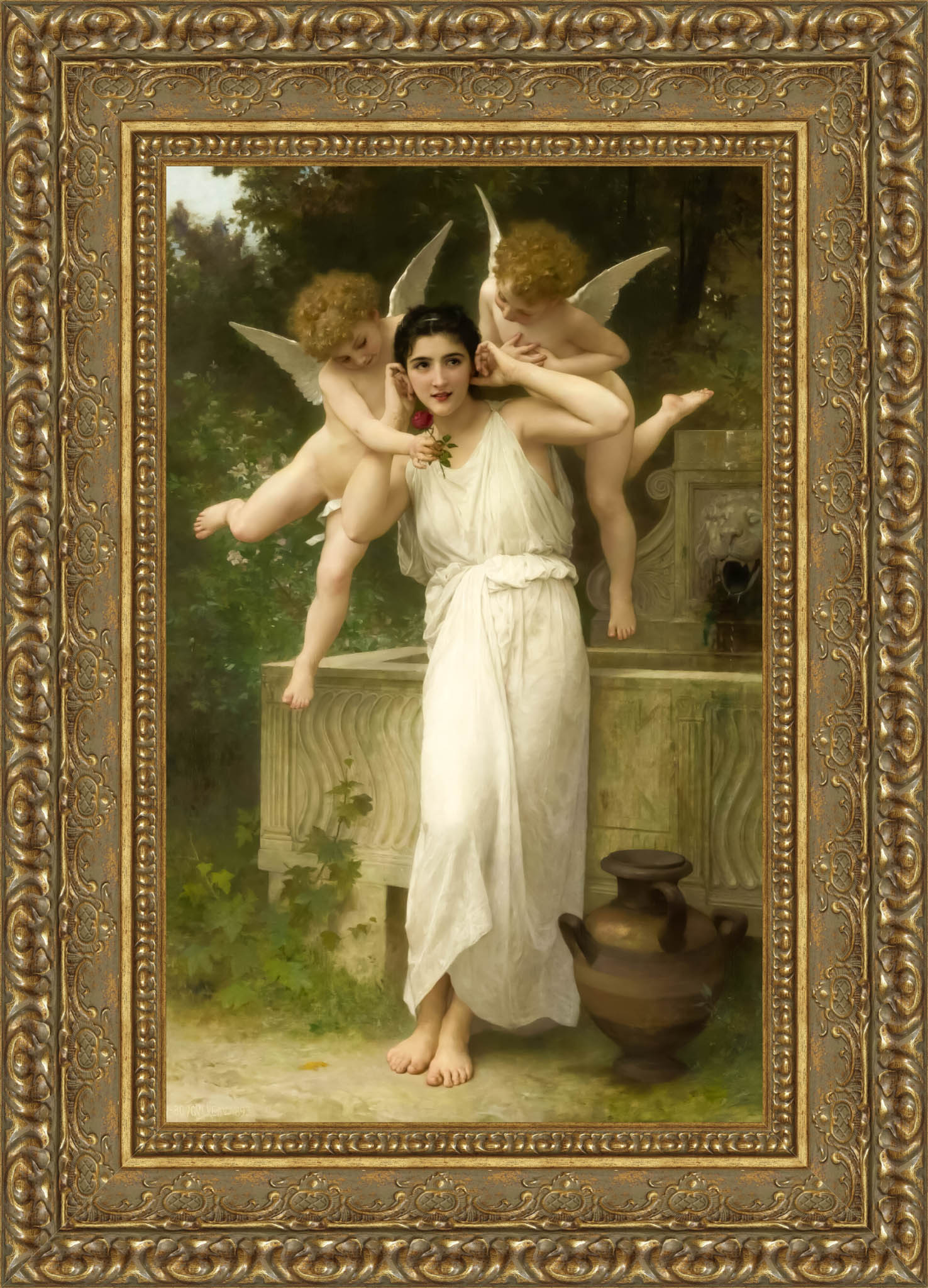 Jeunesse by William-Adolphe Bouguereau — Framed Giclee Canvas Print | Canvas Classics